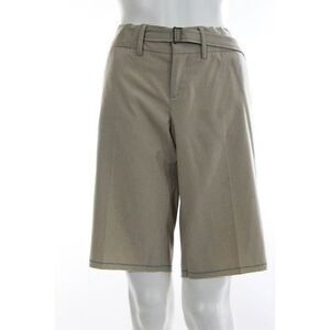 Tom K Nguyen Khaki Pinstriped Bermuda Shorts Size 2